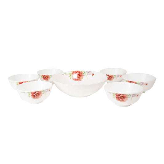 Ensaladera y Bowls Home Elegance de Vidrio 7 Piezas