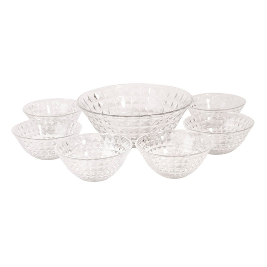 Juego De Ensaladera y Bowl Home Elegance De Vidrio