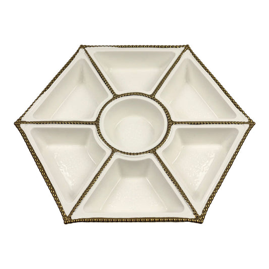 Bowl Para Dip Home Elegance de 7 Divisiones 43 cm x 36.5 cm