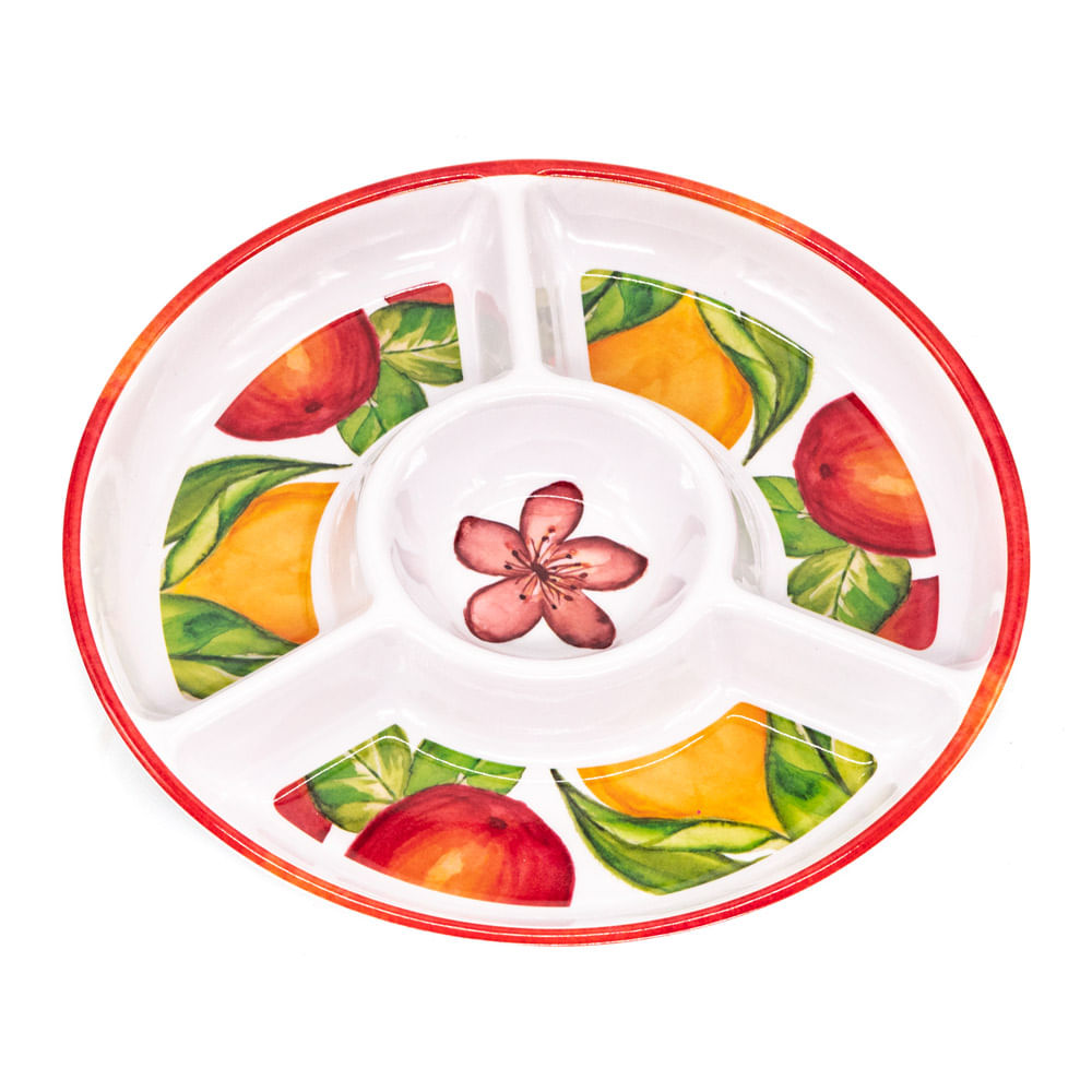 Bandeja Cali Home Con Divisiones Para Dip 34 cm