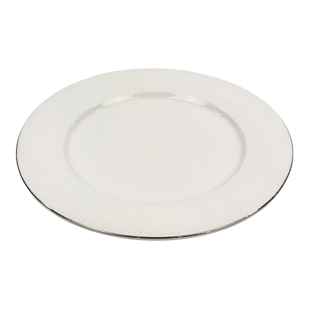 Plato Llano Soho de Ceramica 8.5" - Blanco