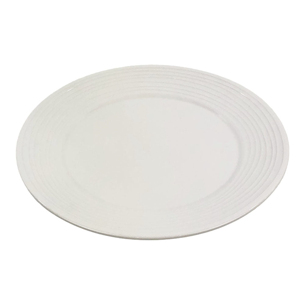 Plato Llano Soho de Ceramica 10.5" - Blanco