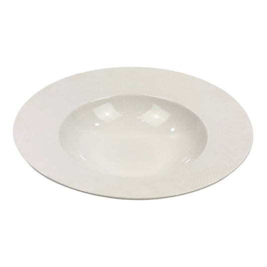Plato Hondo Kennedy Home de Cerámica 8.75" - Blanco