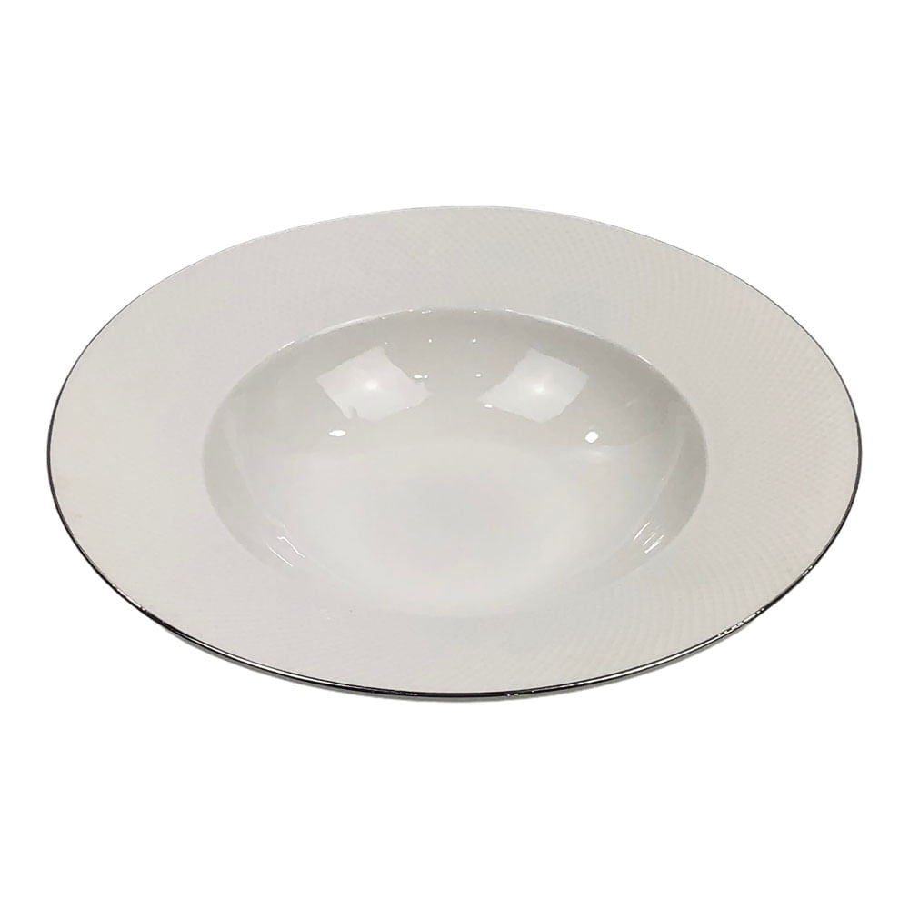 Plato Hondo Soho de Cerámica 8.7" - Blanco