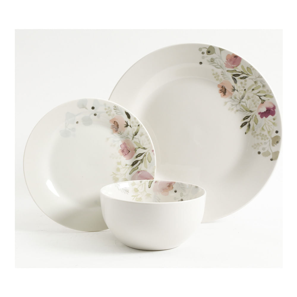 Juego de Vajilla Gibson Cerámica 12 Piezas