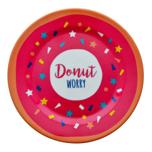 Plato de Melamina 26 California Donut Worry 8"