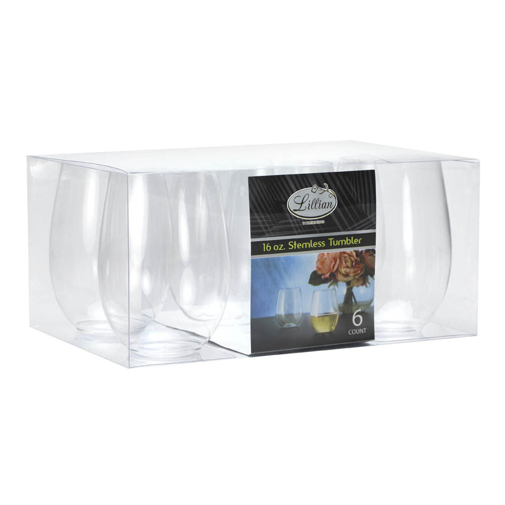 Vasos de Acrílico Lillian 16 oz de 6 Piezas