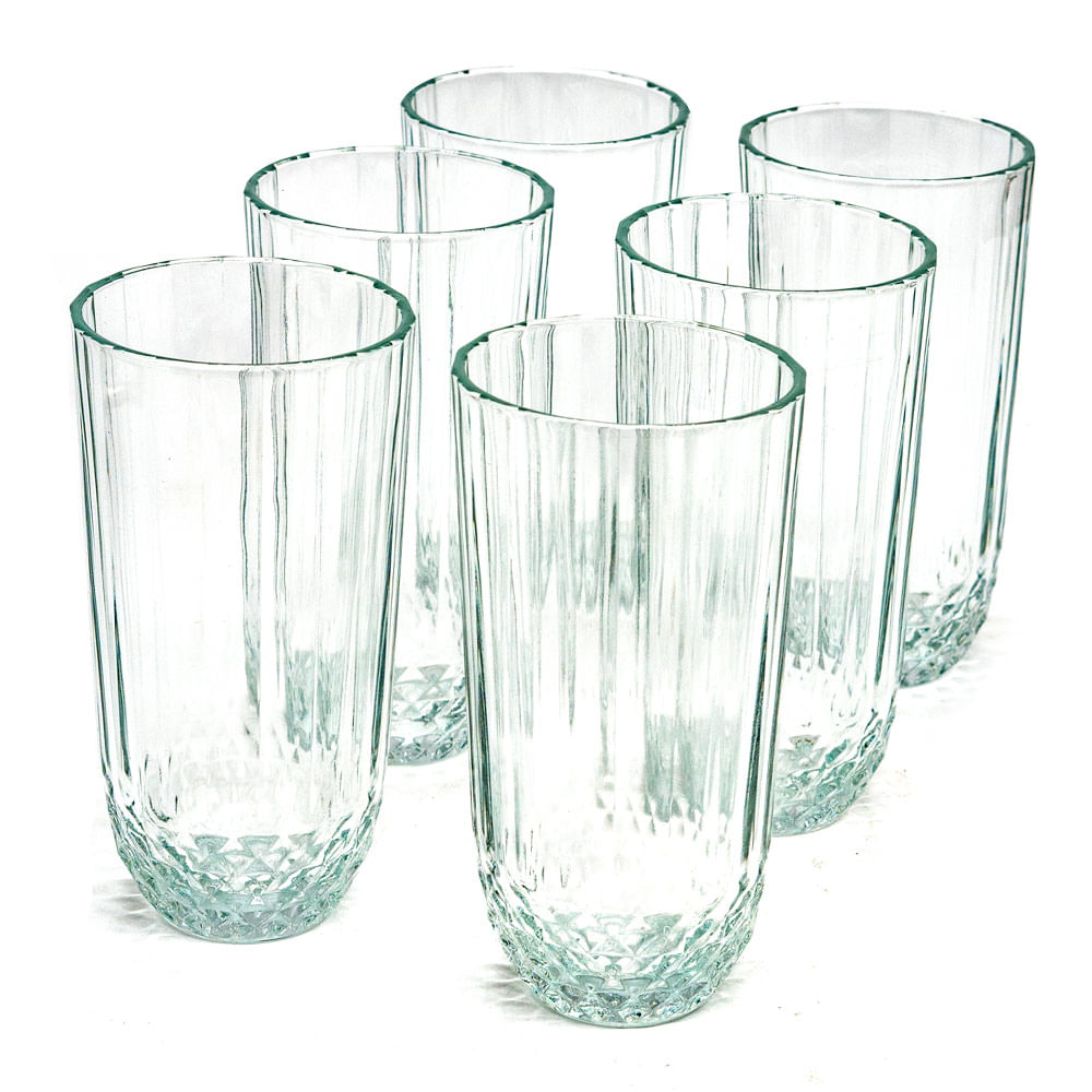 Vasos Diony Pasabahce 12 oz de Vidrio 6 Piezas