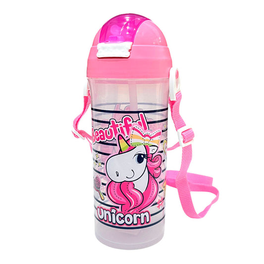 Botella Plástica 610 CC Infantil Unicornio