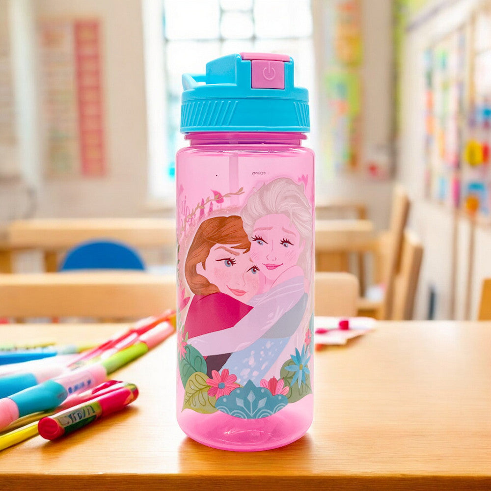 Botella Plástica Frozen de 500Ml / Infantil / Con Carrizo