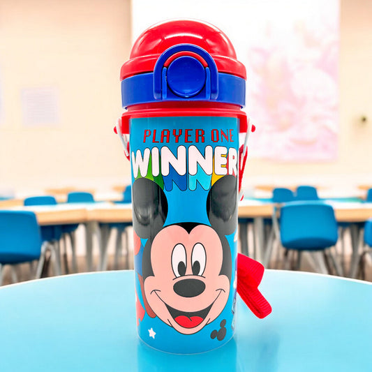 Botella Plástica 500 ML Mickey C/Carrizo