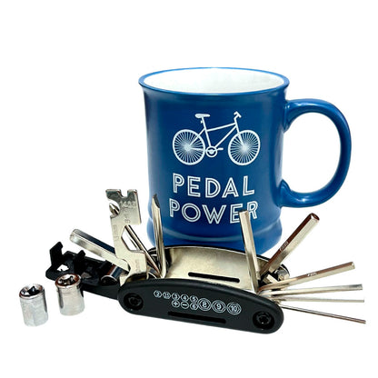 Taza de Cerámica Home Elegance Con Accesorios - Azul