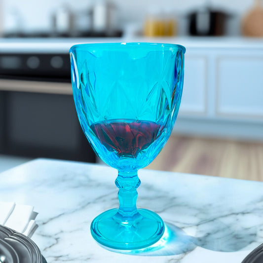 Set de Copas de Vidrio Azul Beneli Home / 3 Piezas / 350 ml