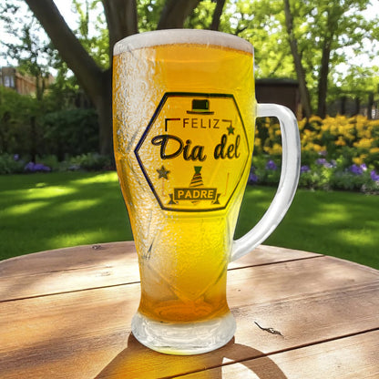 Vaso Cervecera de Vidrio Beneli Home Para Papá – Con Caja de Regalo