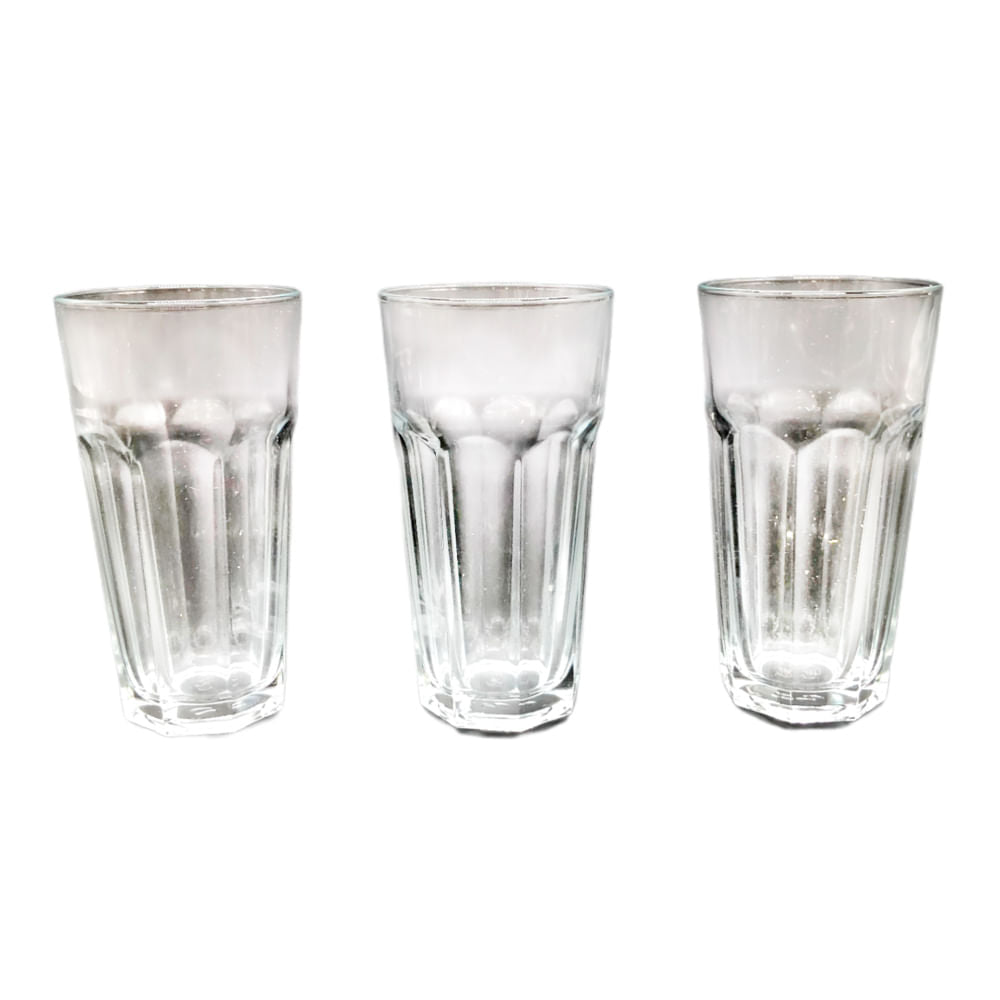 Vasos Pasabahce Casablanca de Vidrio 12 oz 3 Piezas