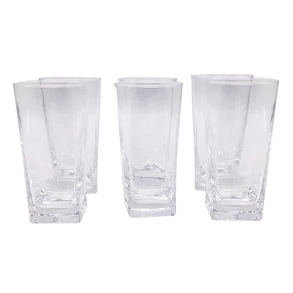 Vasos Pasabahce Carre de Vidrio 10 1/4 oz 6 Piezas