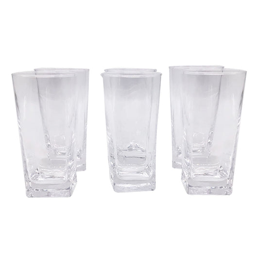 Vasos Pasabahce Carre de Vidrio 10 1/4 oz 6 Piezas