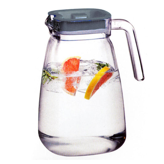 Jarra Carre Pasabahce de Vidrio con Tapa Gris 60 oz