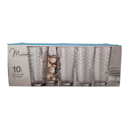 Vasos Cristar de Vidrio de 10 Piezas