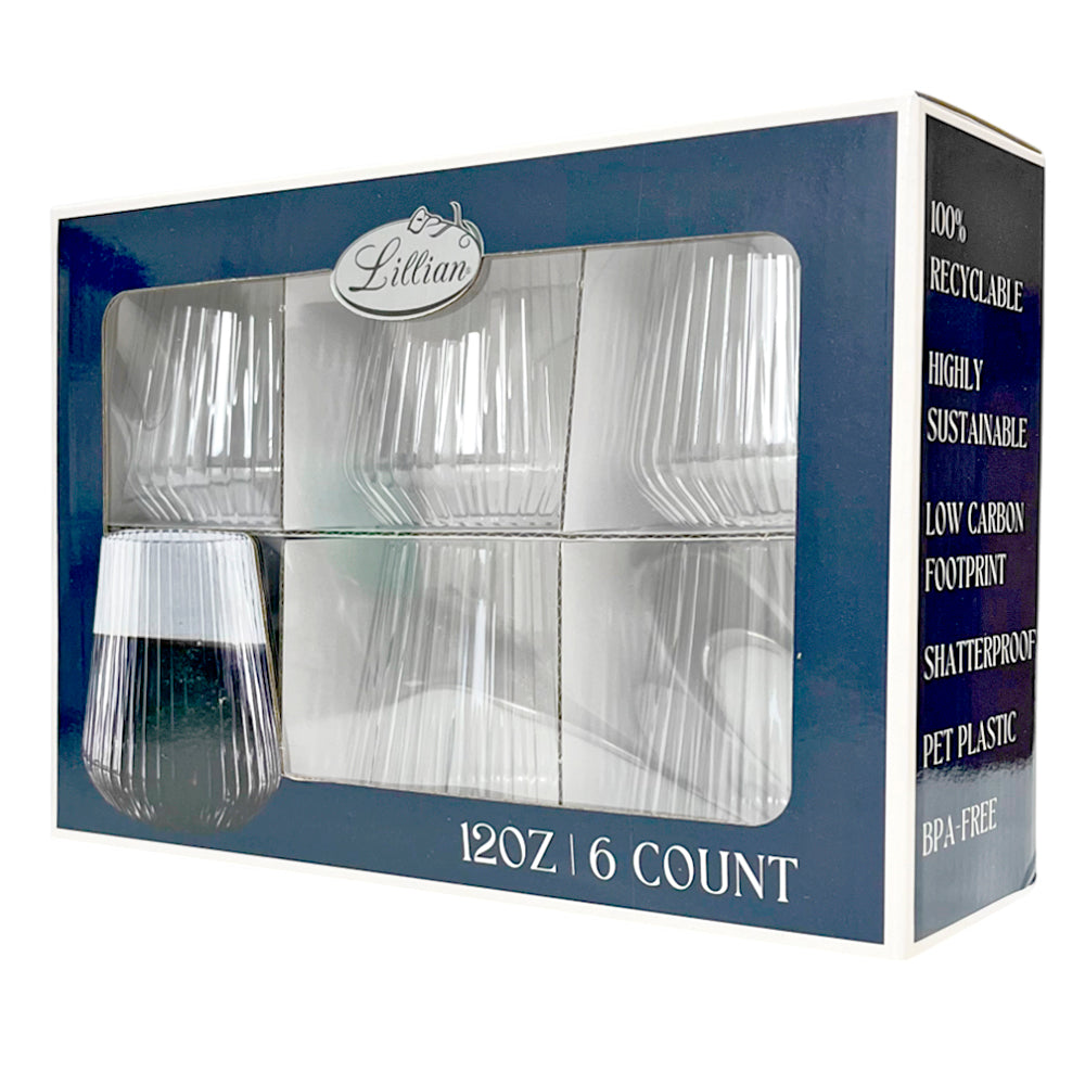 Vasos Reutilizables / Lillian / 12 oz / 6 Piezas / Clear