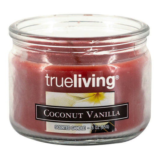 Vela Aromática True Living Coconut Vainilla de 3 oz