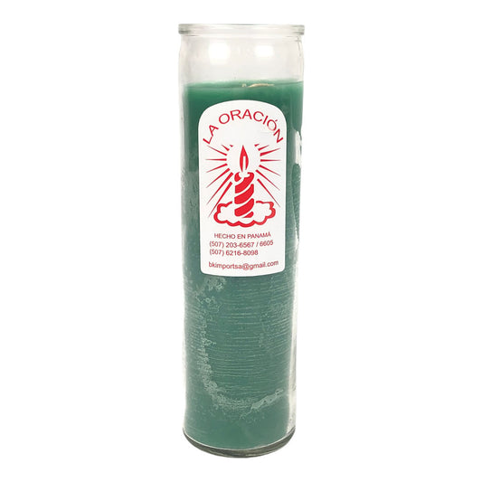Vela La Oración con Vaso Largo - Verde claro