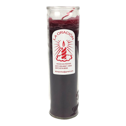 Vela La Oración con Vaso Largo - Rojo