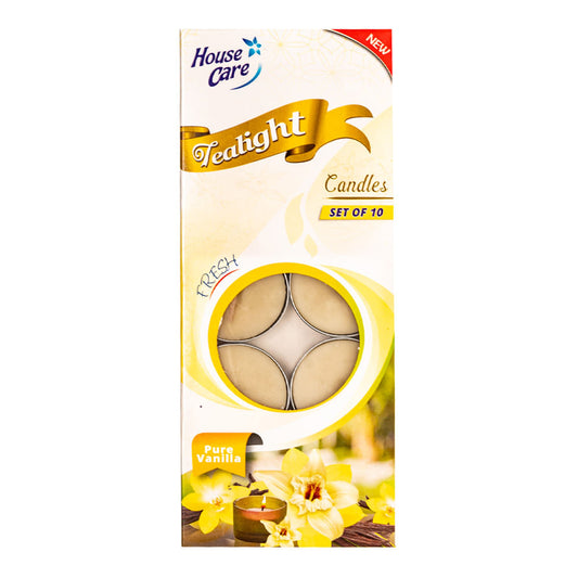 Velas House Care Tealight Con Aroma a Vainilla Pura 10 Piezas