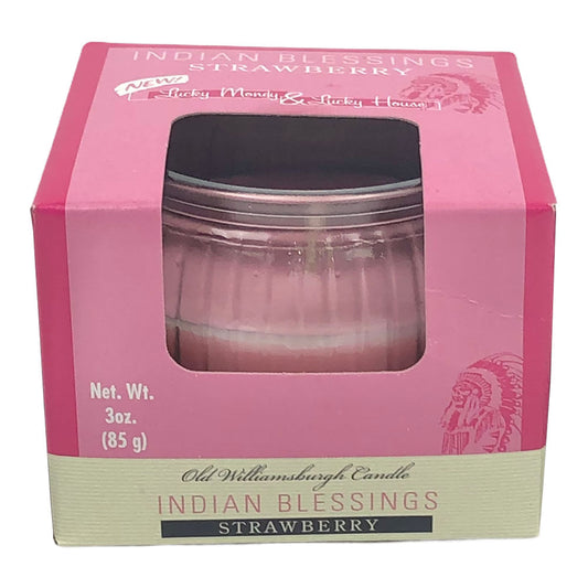 Vela Decorativa Old Williamsburgh Indian Strawberry 3 oz - Rosa