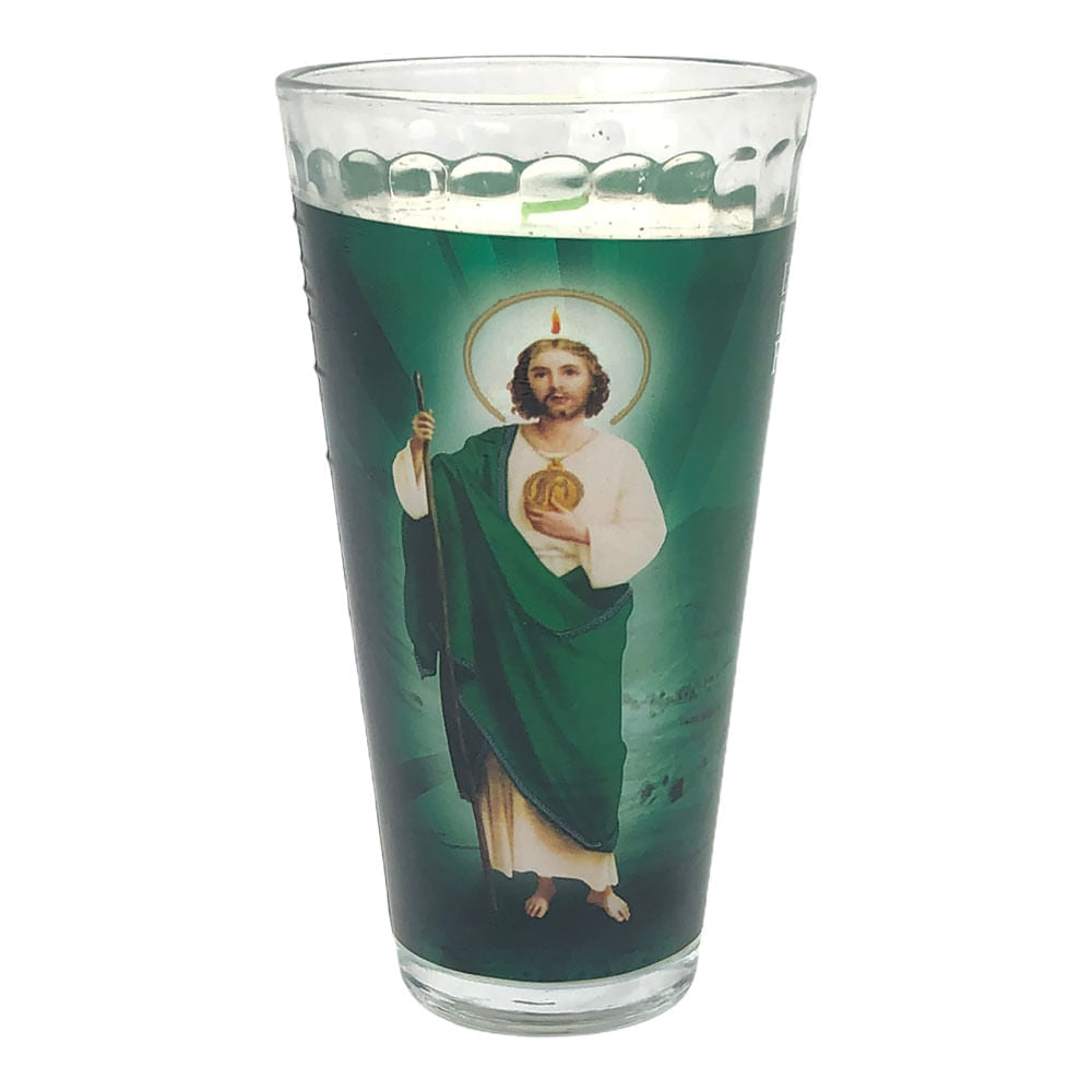 Vela Jc Sales Religiosa San Judas Tadeo con Vaso - Blanco