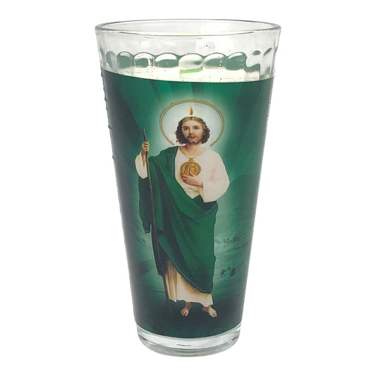 Vela Jc Sales Religiosa San Judas Tadeo con Vaso - Blanco