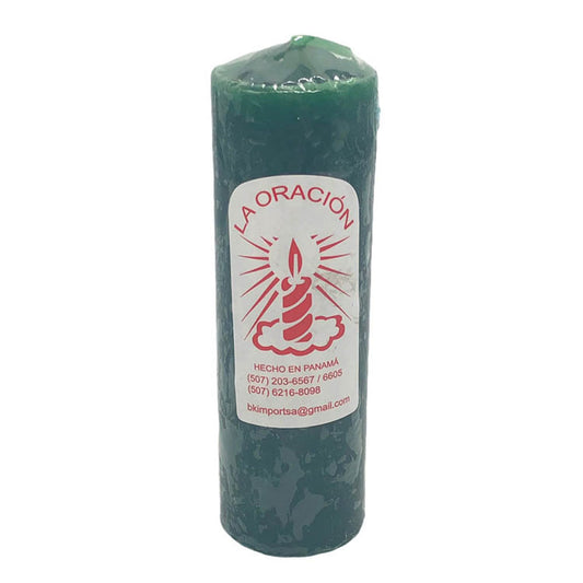 Vela 100 La Oración Verde 6"