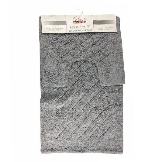 Alfombra de Baño Home Accents Set de 2 Piezas - Gris