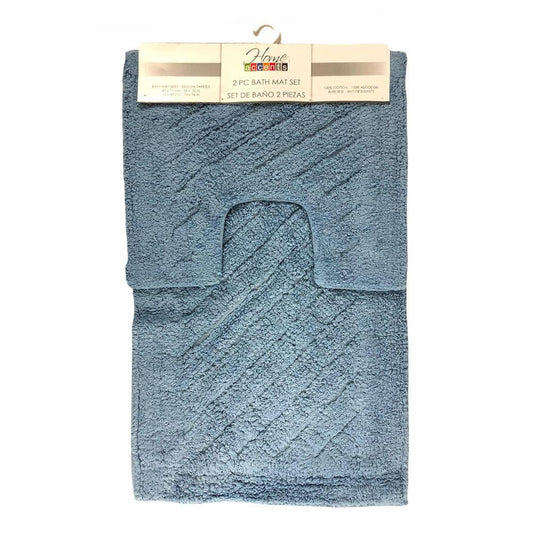 Alfombra de Baño Home Accents Set de 2 Piezas - Azul Claro