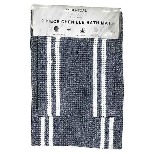 Alfombra Para Baño Estex Celine de 2 Piezas - Turquesa Azulado