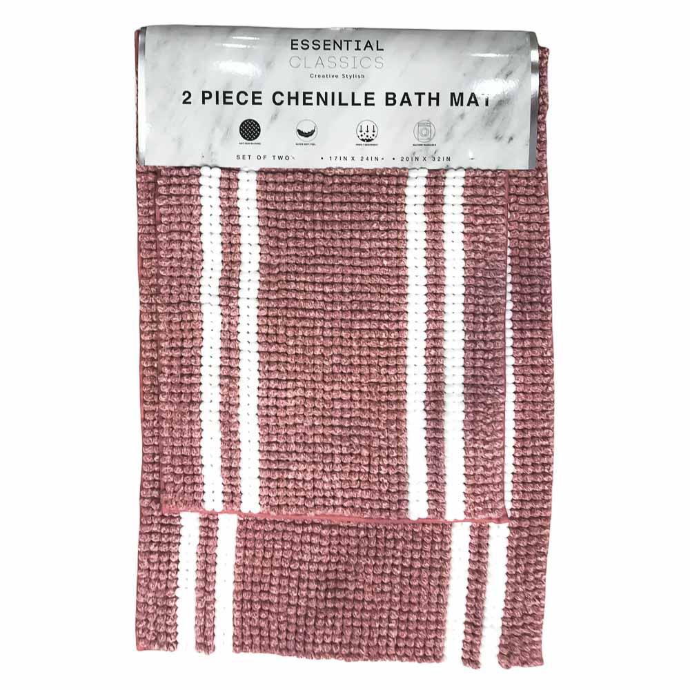 Alfombra Para Baño Estex Celine de 2 Piezas - Coral Claro