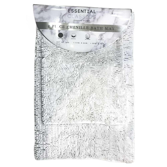 Alfombra Para Baño Baldwon de 2 Piezas - Blanco