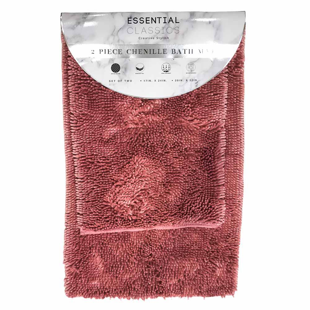 Alfombra Para Baño Baldwon de 2 Piezas - Coral Claro