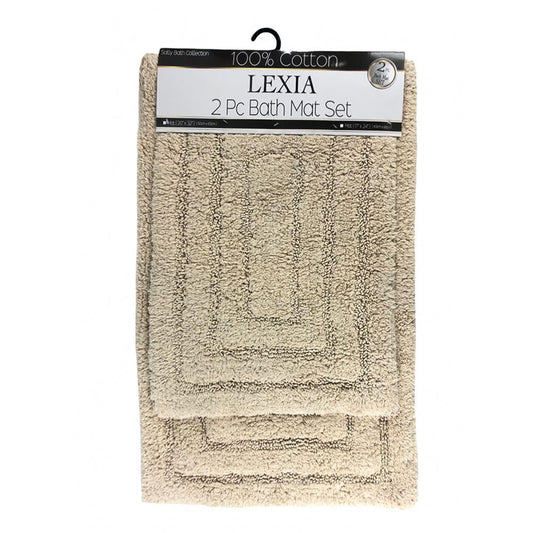 Alfombra Para Baño Sally Textile Lexia 2 Piezas - Amarillo Claro