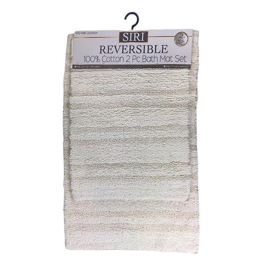 Alfombra Para Baño Sally Textile Siri de 2 Piezas - Marfil