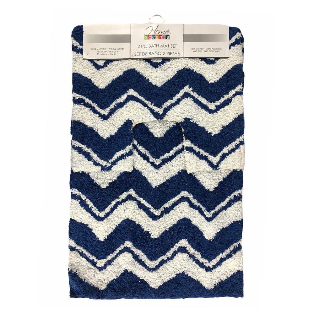 Alfombra de Baño Home Accents Set de 2 Piezas - Azul