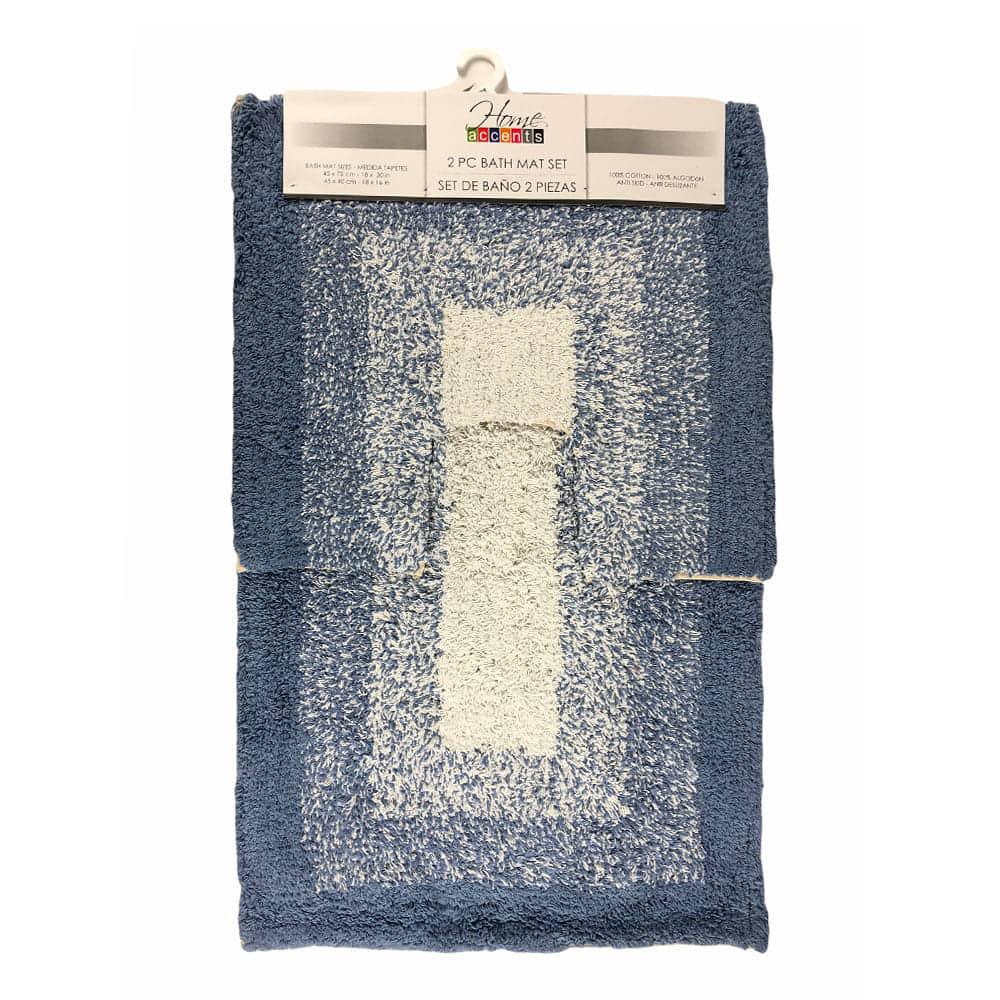 Alfombra de Baño Home Accents Set de 2 Piezas - Azul Claro