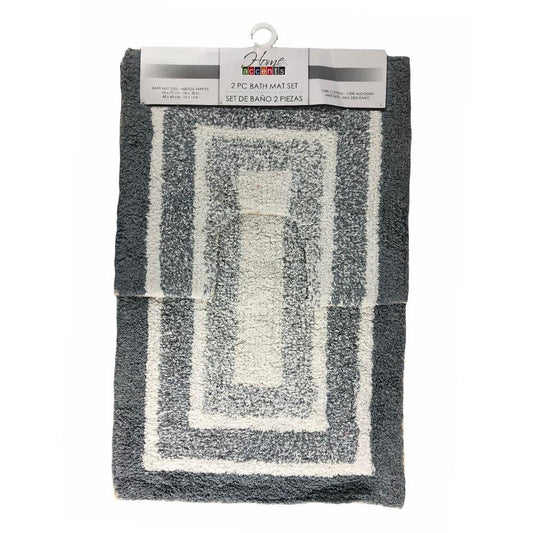 Alfombra de Baño Home Accents Set de 2 Piezas - Gris Claro