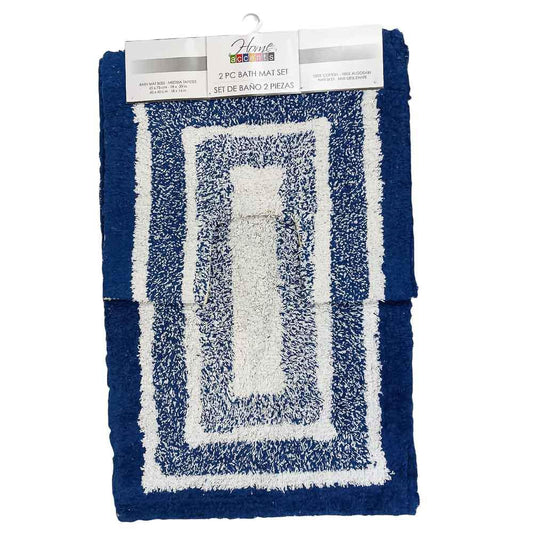 Alfombra de Baño Home Accents Set de 2 Piezas - Azul Marino