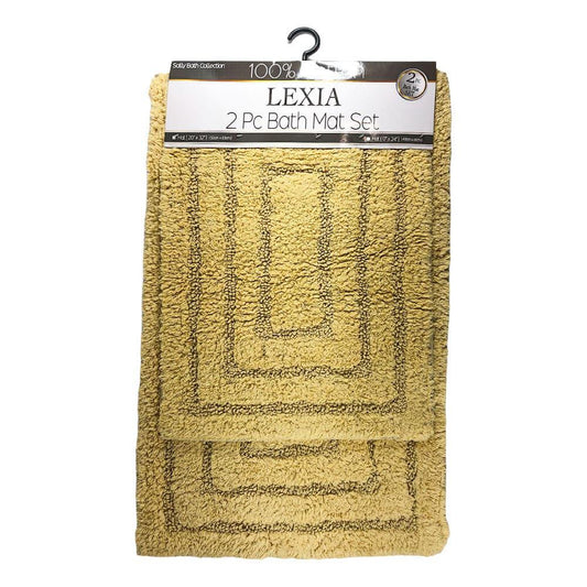 Alfombra Para Baño Sally Textile Lexia 2 Piezas - Camel