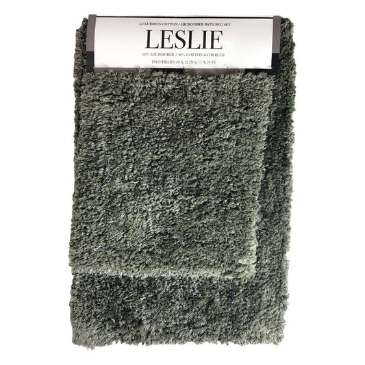 Alfombra Para Baño Popular Bath Leslie 17" x 24" 2 Piezas - Gris