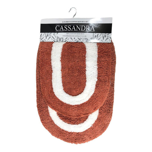 Alfombra Para Baño Popular Bath Cassandra 2 Piezas - Coral