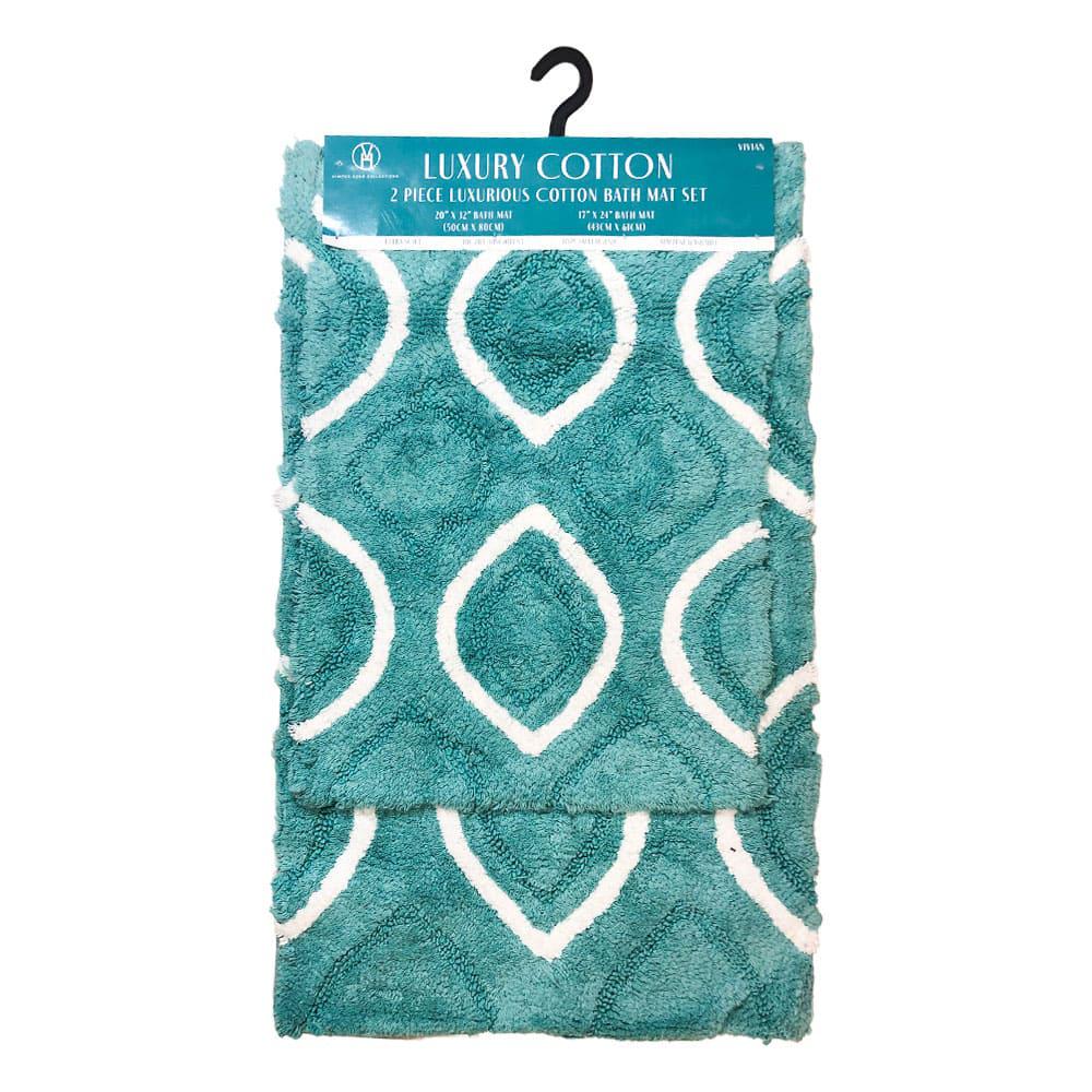 Alfombra Baño Vivatex Vivian set 2 piezas - Verde Menta