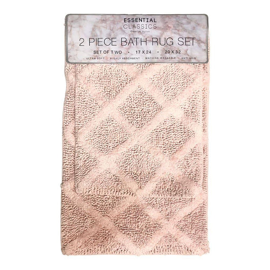 Alfombra de Baño Estex Sophia 2 Piezas - Rosa Claro