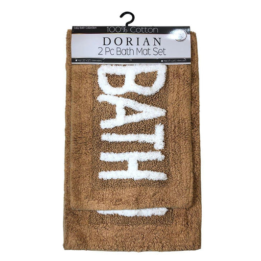 Alfombra Para Baño Sally Textile Dorian 2 Piezas - Dorado